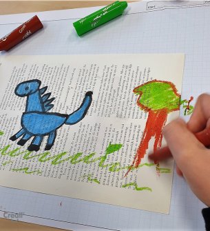 Dino book art